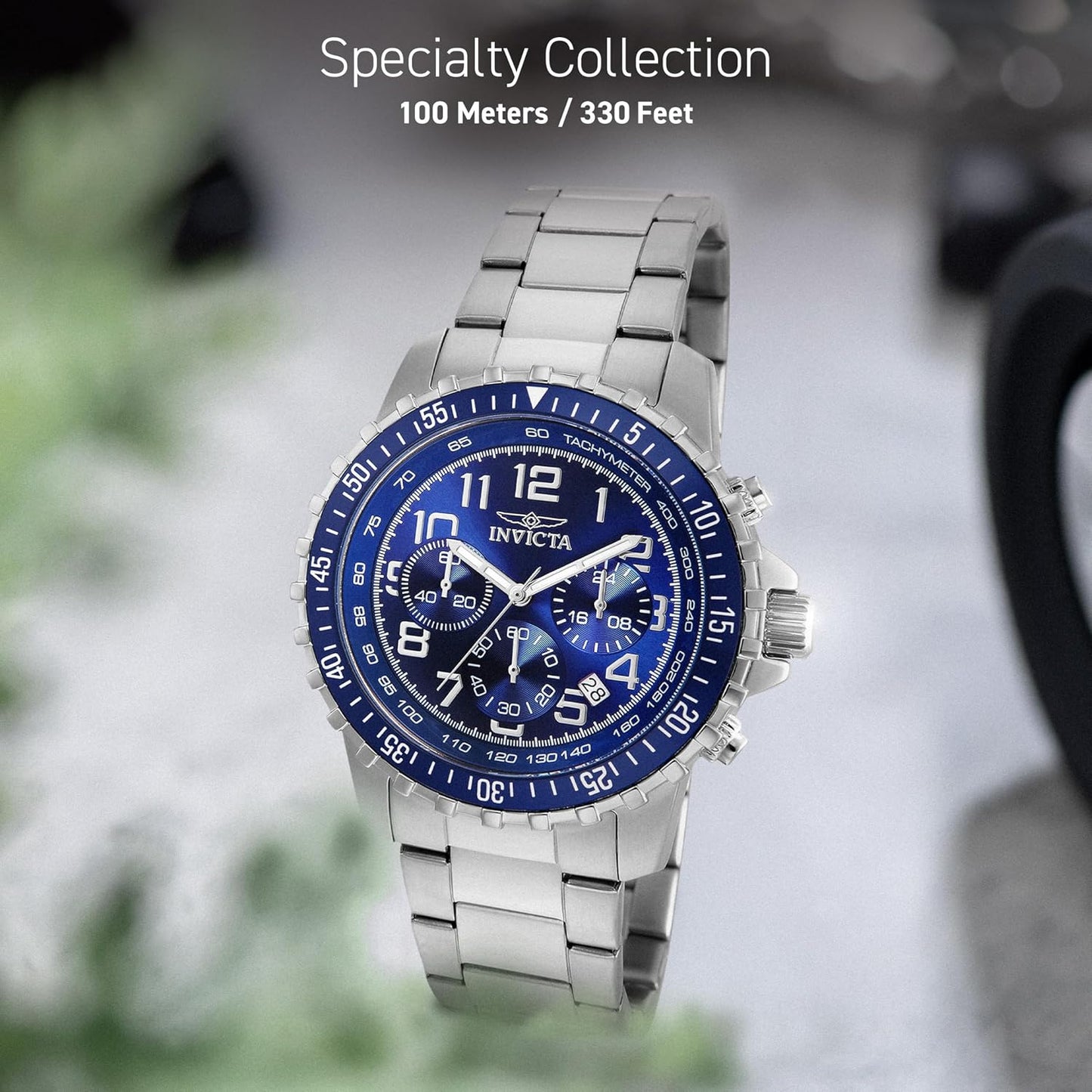 HOTInvicta Men's 1326 Invicta II Chronograph Black Dial Two-Tone Stainless Steel Watch