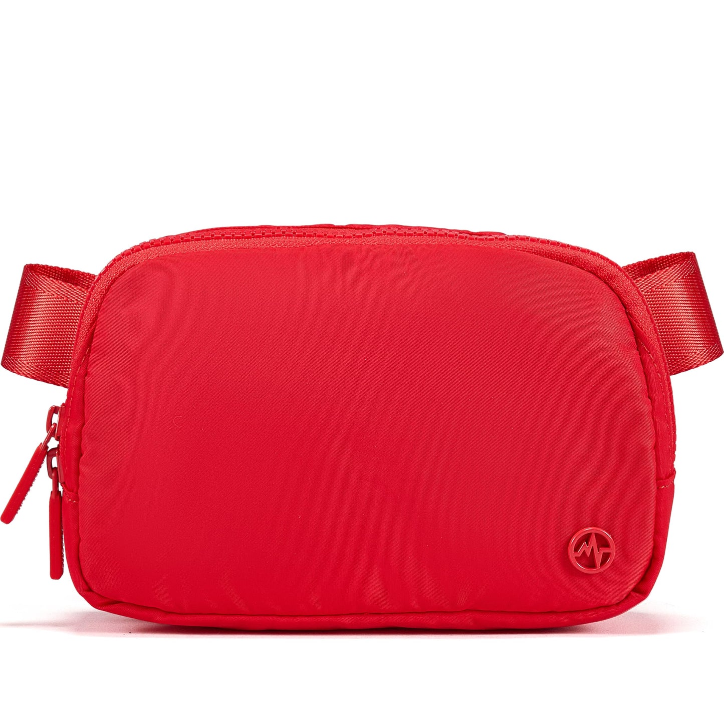 HOTPander Two Way Zipper Fanny Pack Nylon Everywhere Belt Bag for Women, Water Repellent Waist Packs, Crossbody Bags with Adjustable Strap (Red Merlot).