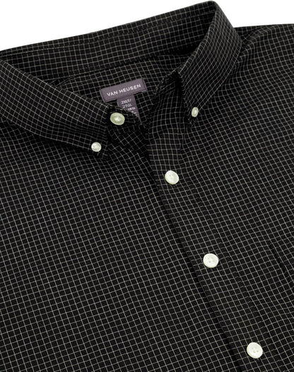 HOTVan Heusen Men's Big and Tall Wrinkle Free Short Sleeve Button Down Shirt, No-Tuck Length, Comfortable Stretch Fabric