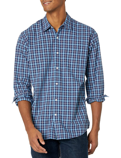 HOTAmazon Essentials Men's Regular-Fit Long-Sleeve Casual Poplin Shirt, Button Front, Business Casual, Collared