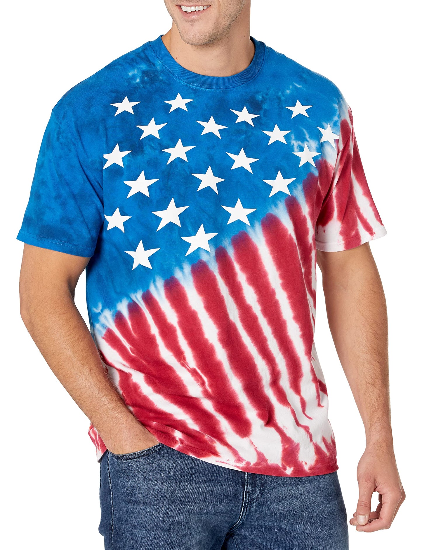 HOTLiquid Blue Men's Plus-Size Stars and Stripes