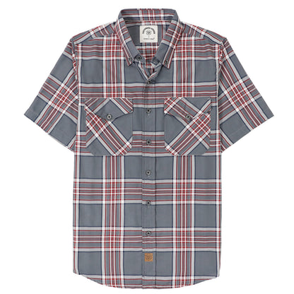 HOTDubinik® Mens Short Sleeve Button Down Two Pockets Soft Vintage Regular Fit Vintage Fishing Casual Shirts