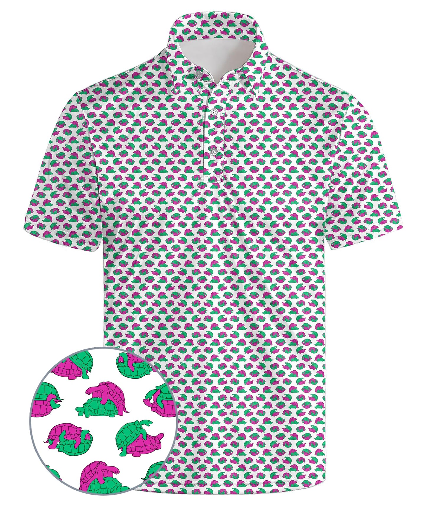 HOTGolf Polo Shirts for Men Funny Print Quick Dry Short Sleeve Performance Golf Shirts Moisture Wicking Polo Shirts