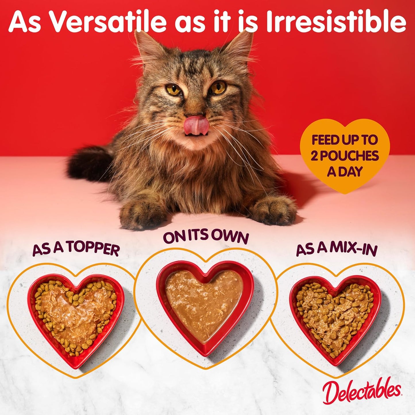 HOTDelectables Lickable Treat Bisque Wet Cat Treat Variety Pack, Food Topper, Hydrating, Grain-Free, No Fillers, No By-Products, No Added Preservatives, 1.4oz Pouch, 30ct