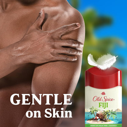 HOTOld Spice Dry Feel Antiperspirant Deodorant for Men, 24/7 Freshness, 24/7 Sweat & Odor Protection, Gentle on Skin with Skin Conditioners, Fiji with Palm Tree + Coconut Scent, 2.6 oz (Pack of 3)