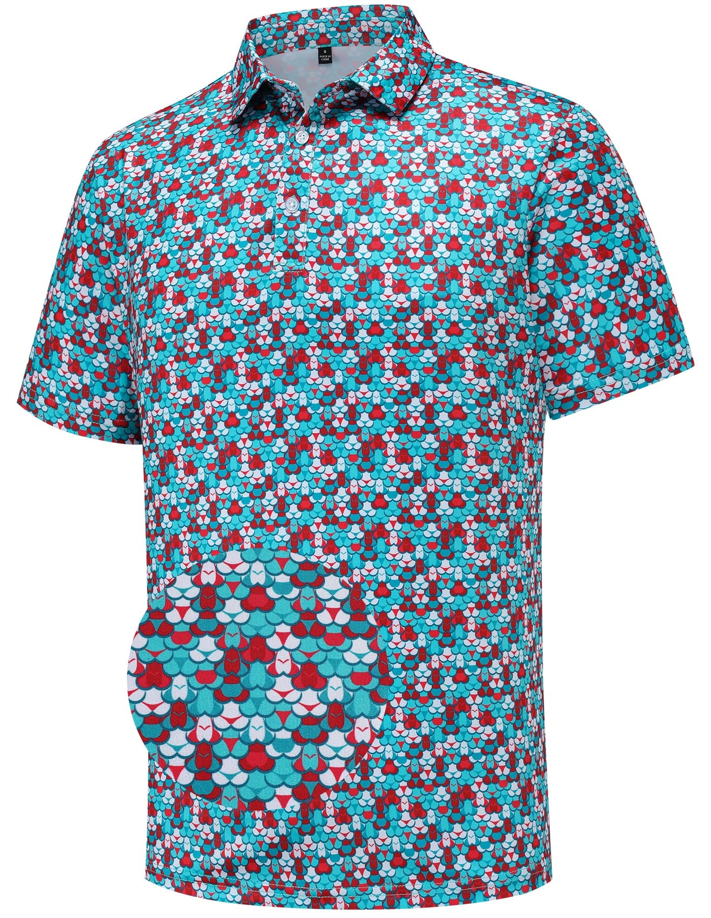 HOTMens Golf Polo Shirts Short Sleeve Moisture Wicking Dry Fit Performance Casual Funny Golf Polo Shirts for Men