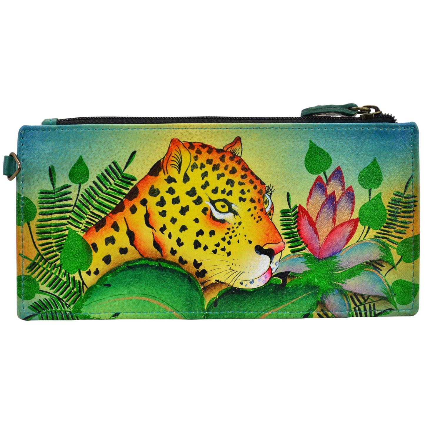 HOTAnna by Anuschka Women's Hand Painted Genuine Leather Organizer Wallet | Hand Painted