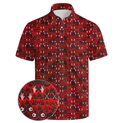 HOTGolf Polos for Men Funny Moisture Wicking Golf Shirts Performance Quick-Dry Polo Shirts Short Sleeve