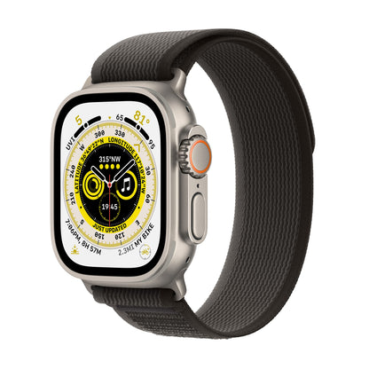 HOTApple Watch Ultra [GPS + Cellular 49mm] Titanium Case with Midnight Ocean Band, One Size (Renewed)