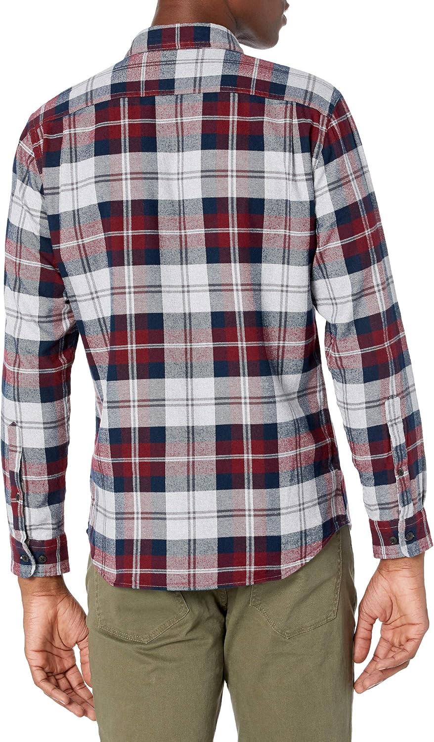 HOTAmazon Essentials Men's Slim-Fit Flannel Shirt, Long Sleeve Button Down Plaid