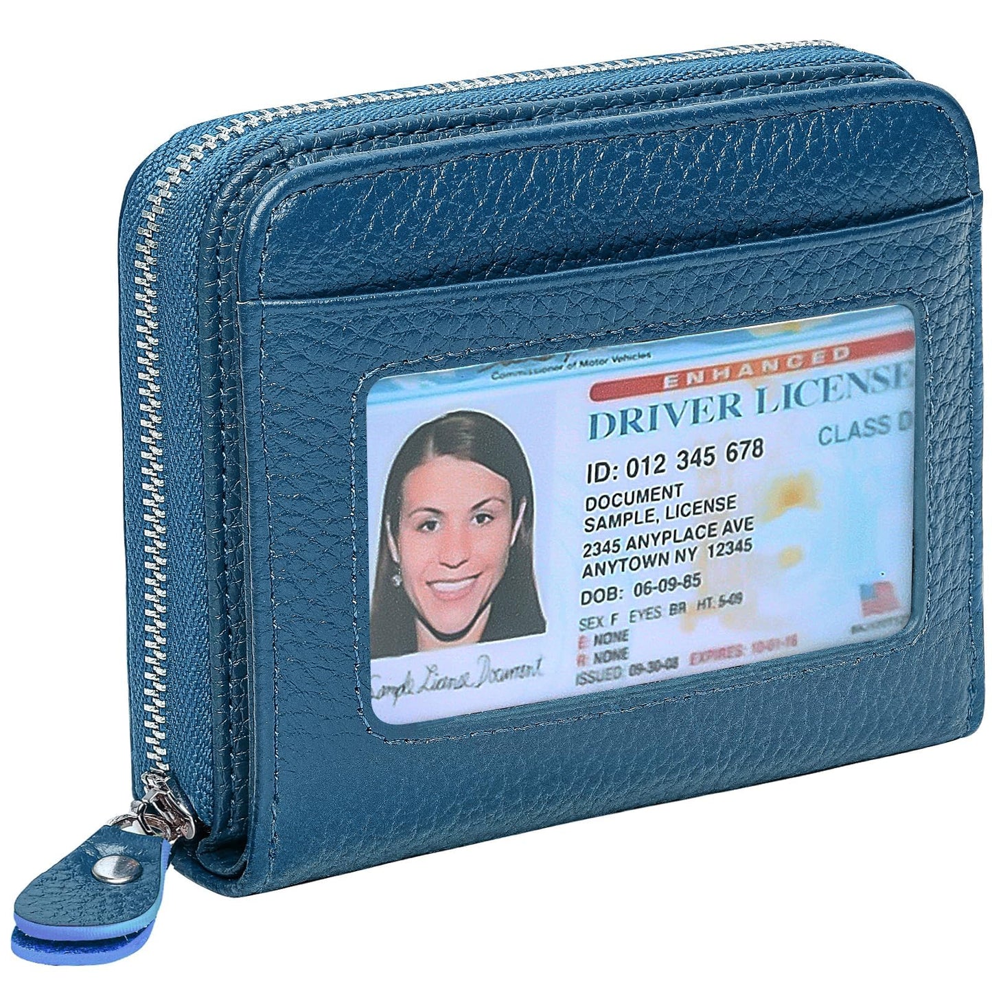 HOTGenuine Leather Wallet for Women & Men, RFID Blocking Bifold with ID Window and Multiple Card Pockets (Aa-Light pink)