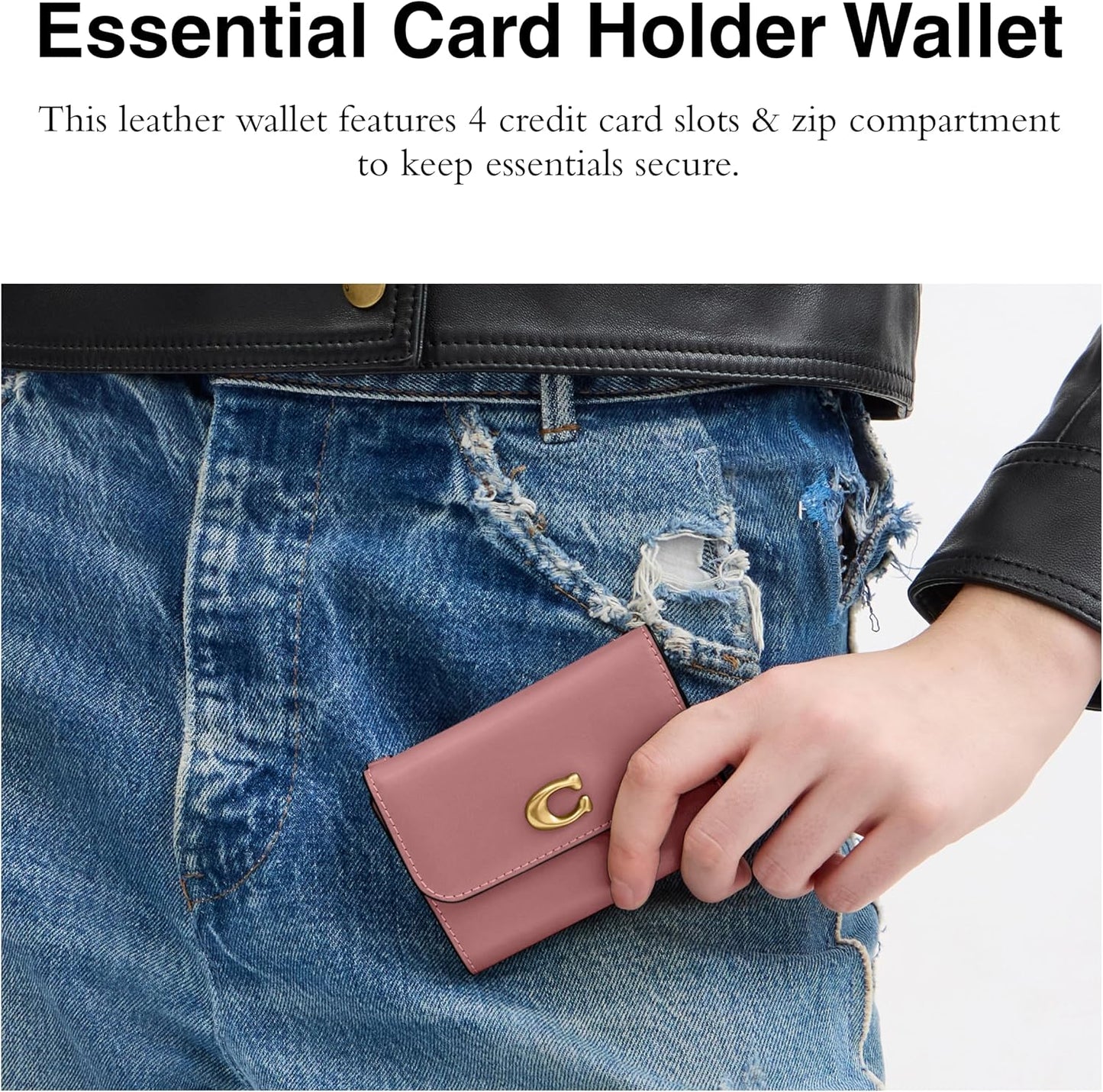 HOTCOACH Refined Calf Leather Essential Card Holder Wallet