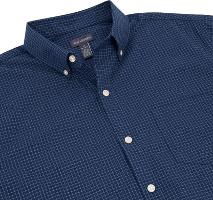 HOTVan Heusen Mens Wrinkle Free Short Sleeve Button Down Check Shirt
