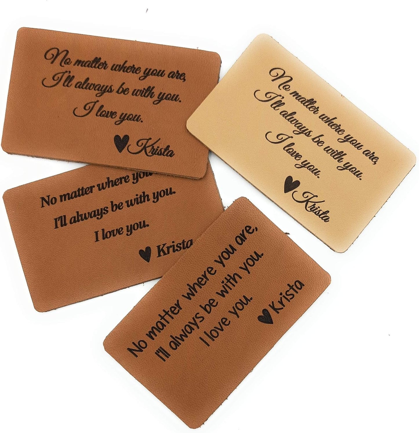 HOTLeather Wallet Insert Card, Custom Wallet Insert Card, Personalized Wallet Card, 3rd Leather Anniversary Gift, Mens Gift