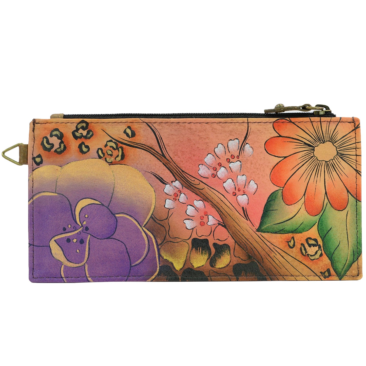 HOTAnna by Anuschka Women's Hand Painted Genuine Leather Organizer Wallet | Hand Painted