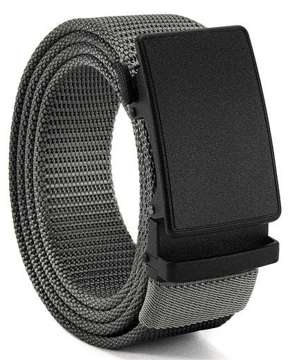 1.5" Nylon Ratchet Belts for Men - Adjustable Casual Work Belt with Slide Buckle - Trim to Fit