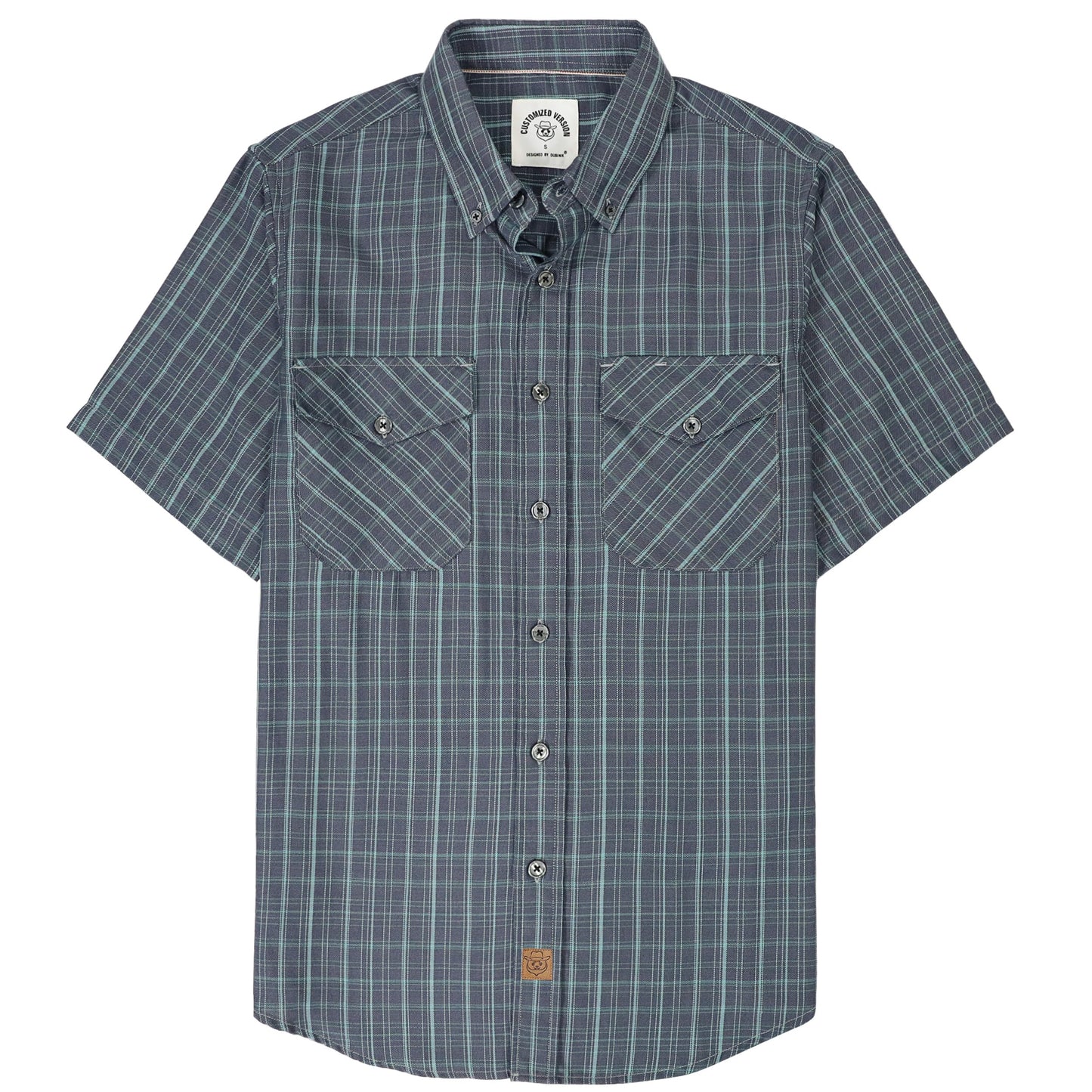 HOTDubinik® Mens Short Sleeve Button Down Two Pockets Soft Vintage Regular Fit Vintage Fishing Casual Shirts
