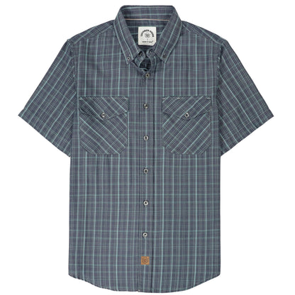 HOTDubinik® Mens Short Sleeve Button Down Two Pockets Soft Vintage Regular Fit Vintage Fishing Casual Shirts