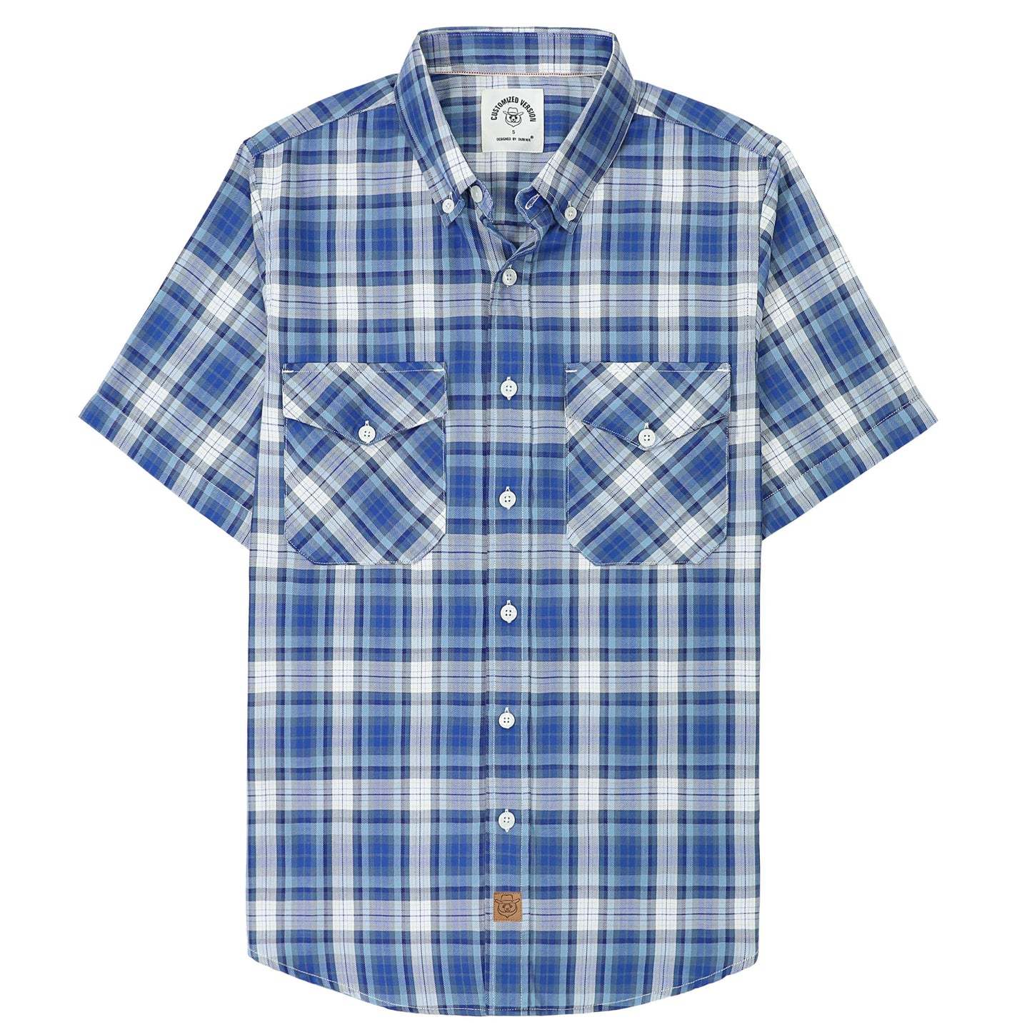 HOTDubinik® Mens Short Sleeve Button Down Two Pockets Soft Vintage Regular Fit Vintage Fishing Casual Shirts