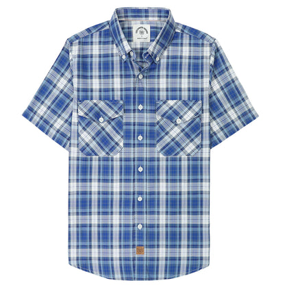 HOTDubinik® Mens Short Sleeve Button Down Two Pockets Soft Vintage Regular Fit Vintage Fishing Casual Shirts