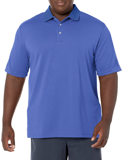 HOTPGA Tour Men's Airflux Solid Mesh Short Sleeve Classic Golf Polo Shirt