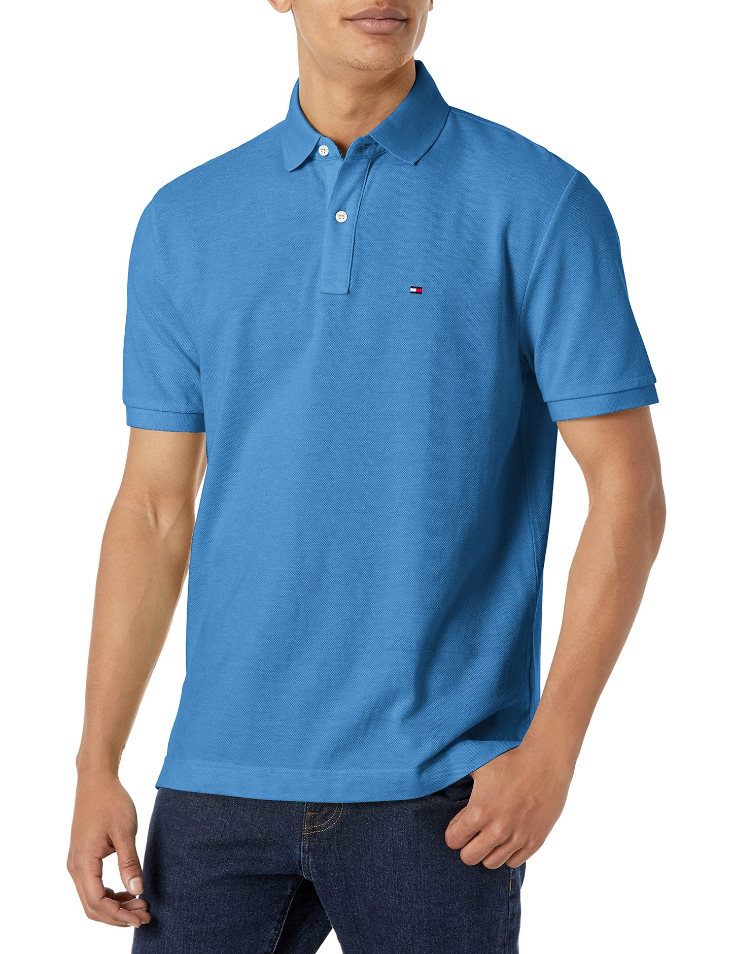 HOTTommy Hilfiger Men's Short Sleeve Cotton Pique Polo Shirt in Classic Fit