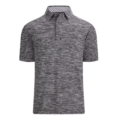 HOTDamipow Premium Golf Shirts for Men Dry Fit Performance Polo Short Sleeve Collared Shirt