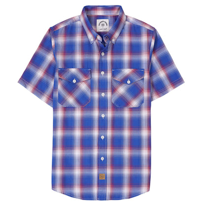 HOTDubinik® Mens Short Sleeve Button Down Two Pockets Soft Vintage Regular Fit Vintage Fishing Casual Shirts