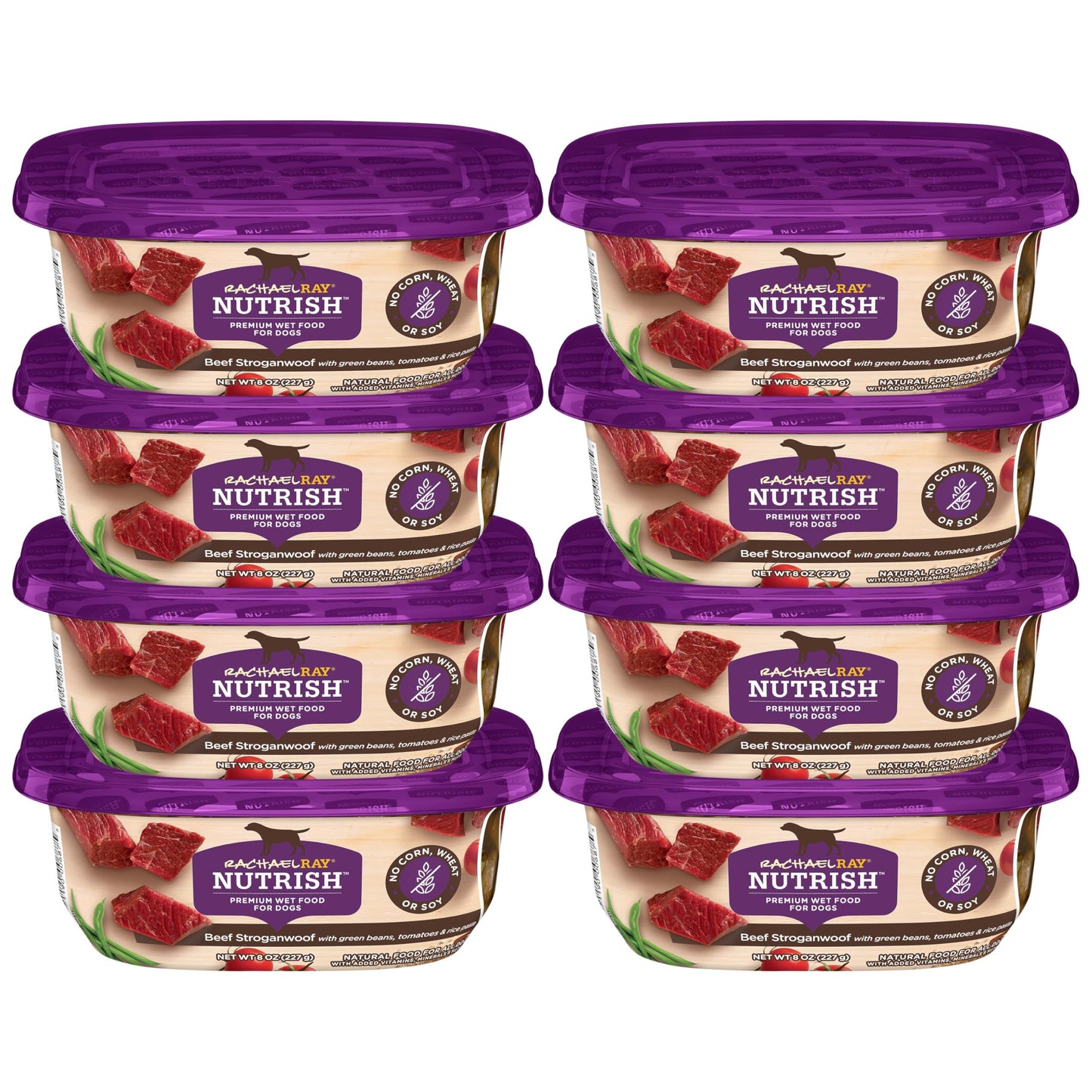 HOTNutrish Savory Favorites Wet Dog Food Variety Pack, 8 oz Tubs (Rachael Ray) | Pack of 6, Includes 3 Delicious Flavors of Chicken Paw Pie, Hearty Beef Stew & Savory Lamb Stew, No Artificial Flavors