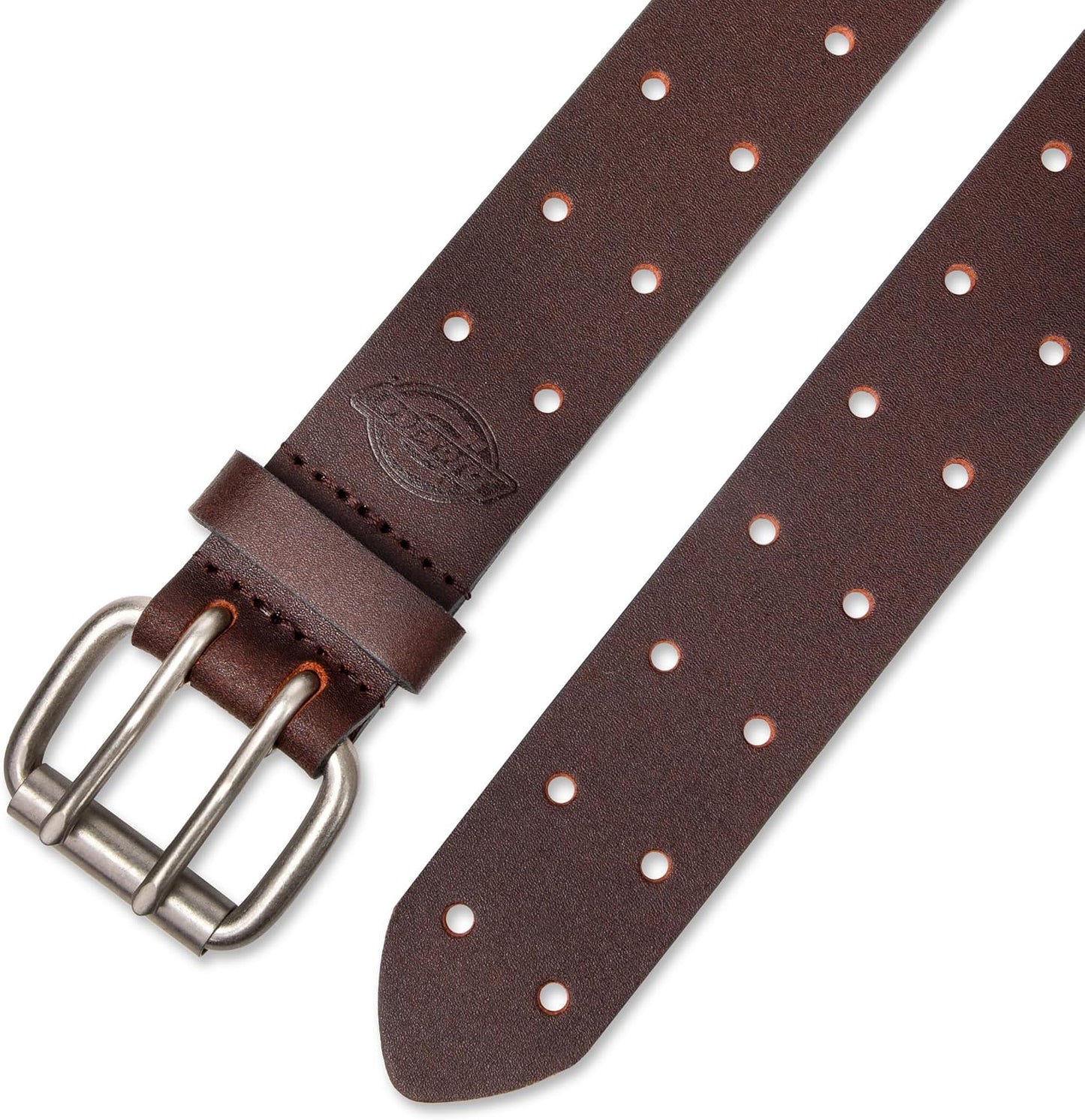 HOTDickies Men's Double Prong Leather Work Belt – Fully Adjustable, Regular & Big and Tall Sizes