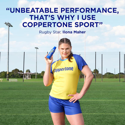 HOTCoppertone Sport Sunscreen Spray SPF 50, Sweat, Heat and Water Resistant Sunblock, Lightweight, Oxybenzone Free, Spray Sunscreen Bulk Pack, 5.5 Oz Bottle, Pack of 3