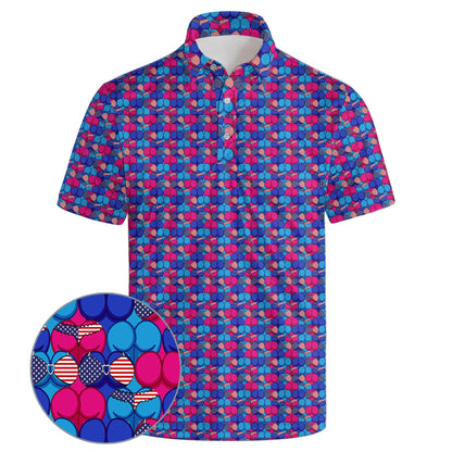 HOTGolf Polo Shirts for Men Funny Print Quick Dry Short Sleeve Performance Golf Shirts Moisture Wicking Polo Shirts