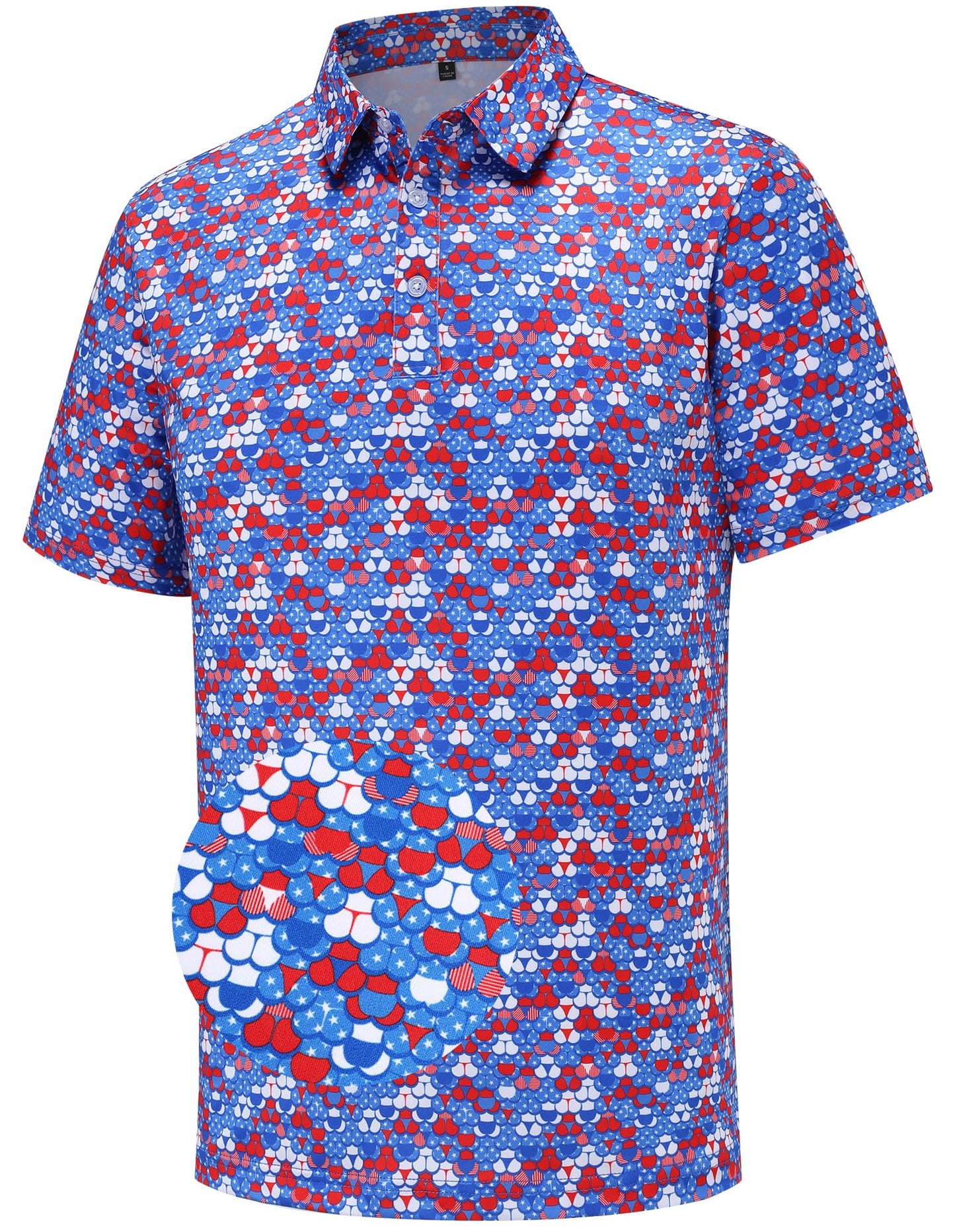 HOTMens Golf Polo Shirts Short Sleeve Moisture Wicking Dry Fit Performance Casual Funny Golf Polo Shirts for Men
