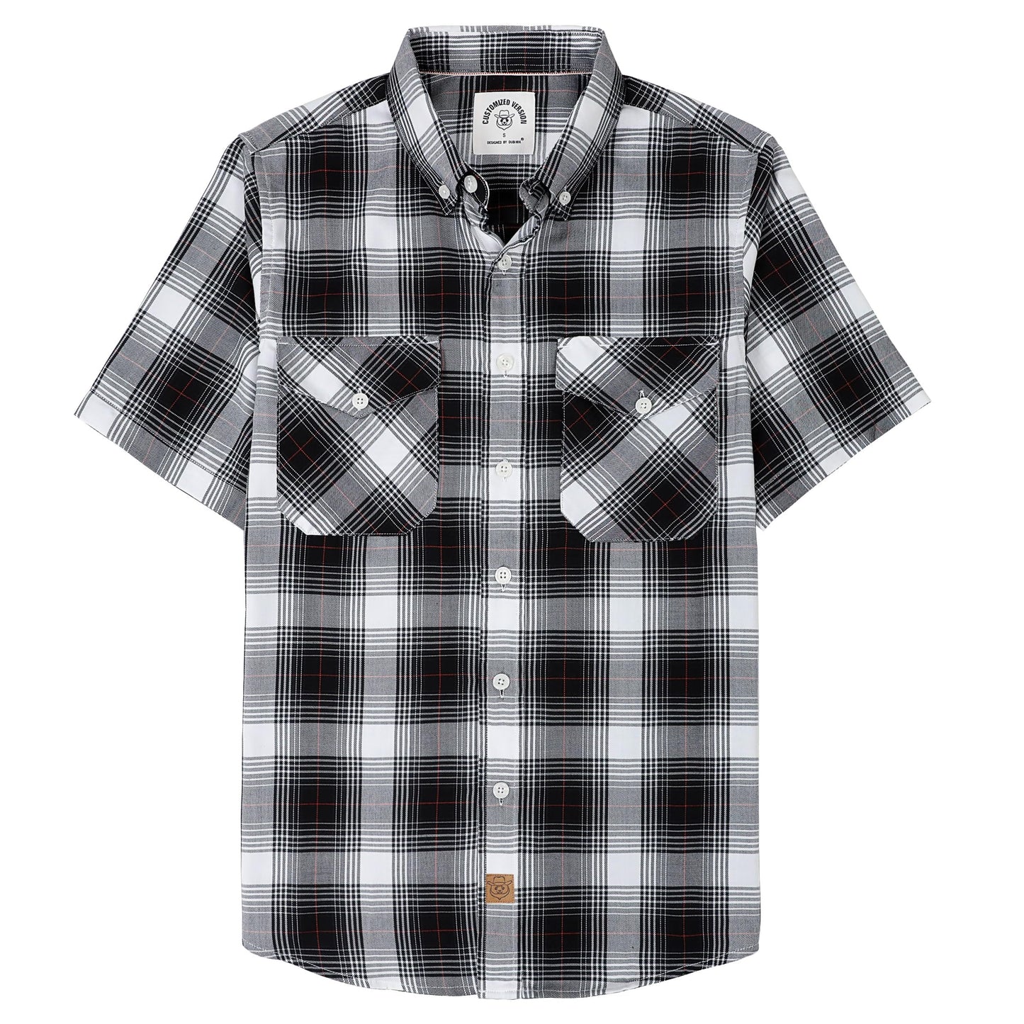 HOTDubinik® Mens Short Sleeve Button Down Two Pockets Soft Vintage Regular Fit Vintage Fishing Casual Shirts