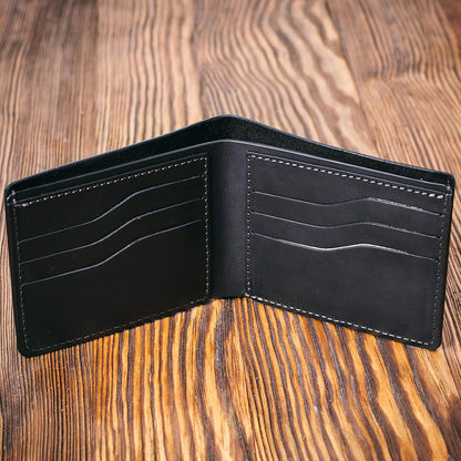 HOTGenuine 100% Real Leather Handmade Tree of Life Wallet Gift for Men - Genuine Black Leather RFID Blocking Bifold - Embossed Leather Wallet - Pocket Wallets kbsc
