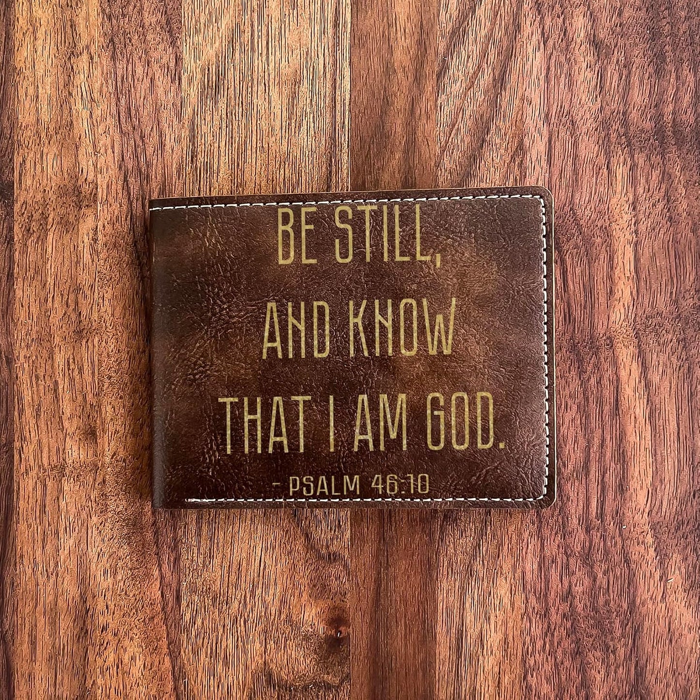 HOTPsalm 46:10 Be Still Theme Wallet | Thoughtful Gift for Dad, Sister, Best Friend | Birthday, Easter, Baptism Present