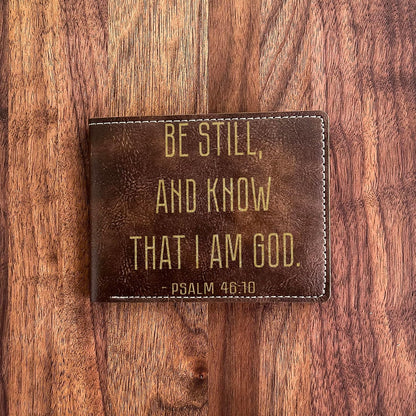 HOTPsalm 46:10 Be Still Theme Wallet | Thoughtful Gift for Dad, Sister, Best Friend | Birthday, Easter, Baptism Present