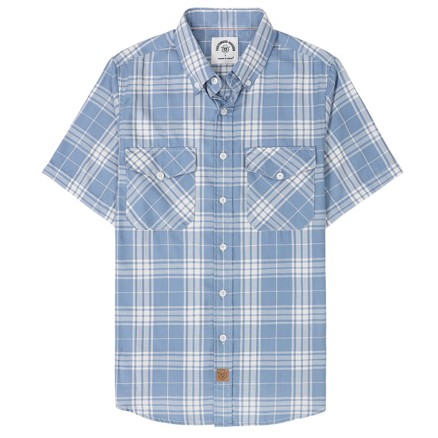HOTDubinik® Mens Short Sleeve Button Down Two Pockets Soft Vintage Regular Fit Vintage Fishing Casual Shirts