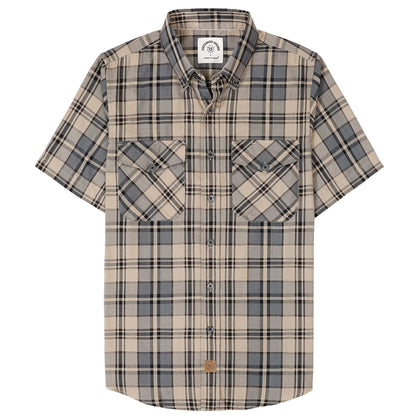 HOTDubinik® Mens Short Sleeve Button Down Two Pockets Soft Vintage Regular Fit Vintage Fishing Casual Shirts