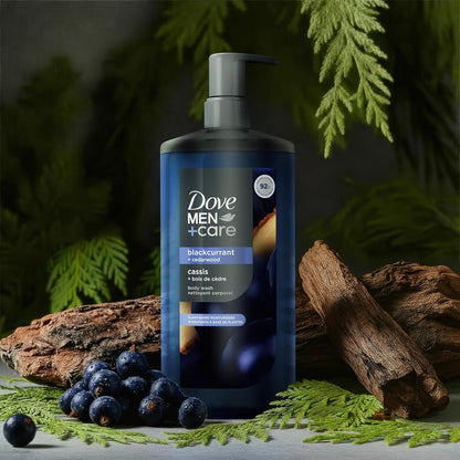 HOTDOVE MEN Moisturizing Body Wash for Men, Blackcurrant + Cedarwood, 26 oz