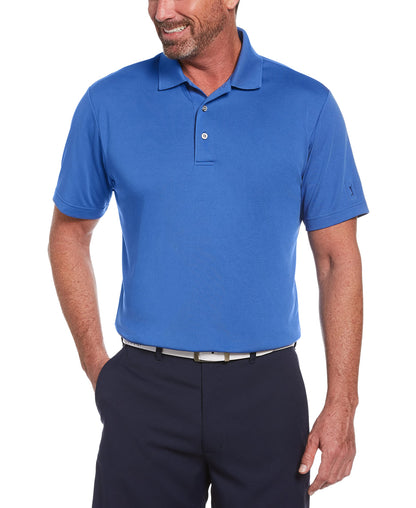 HOTPGA Tour Men's Airflux Solid Mesh Short Sleeve Classic Golf Polo Shirt