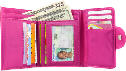HOTBig Skinny Women's Trixie Tri-Fold Slim Wallet, Holds Up to 30 Cards