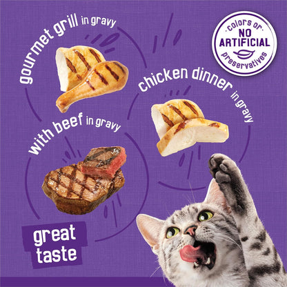 HOTPurina Friskies Gravy Wet Cat Food Variety Pack, Meaty Bits - (Pack of 24) 5.5 oz. Cans