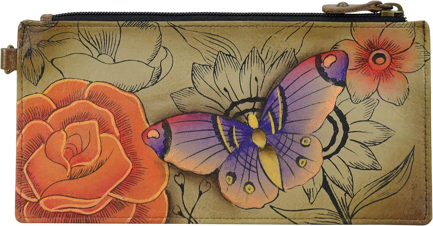 HOTAnna by Anuschka Women's Hand Painted Genuine Leather Organizer Wallet | Hand Painted