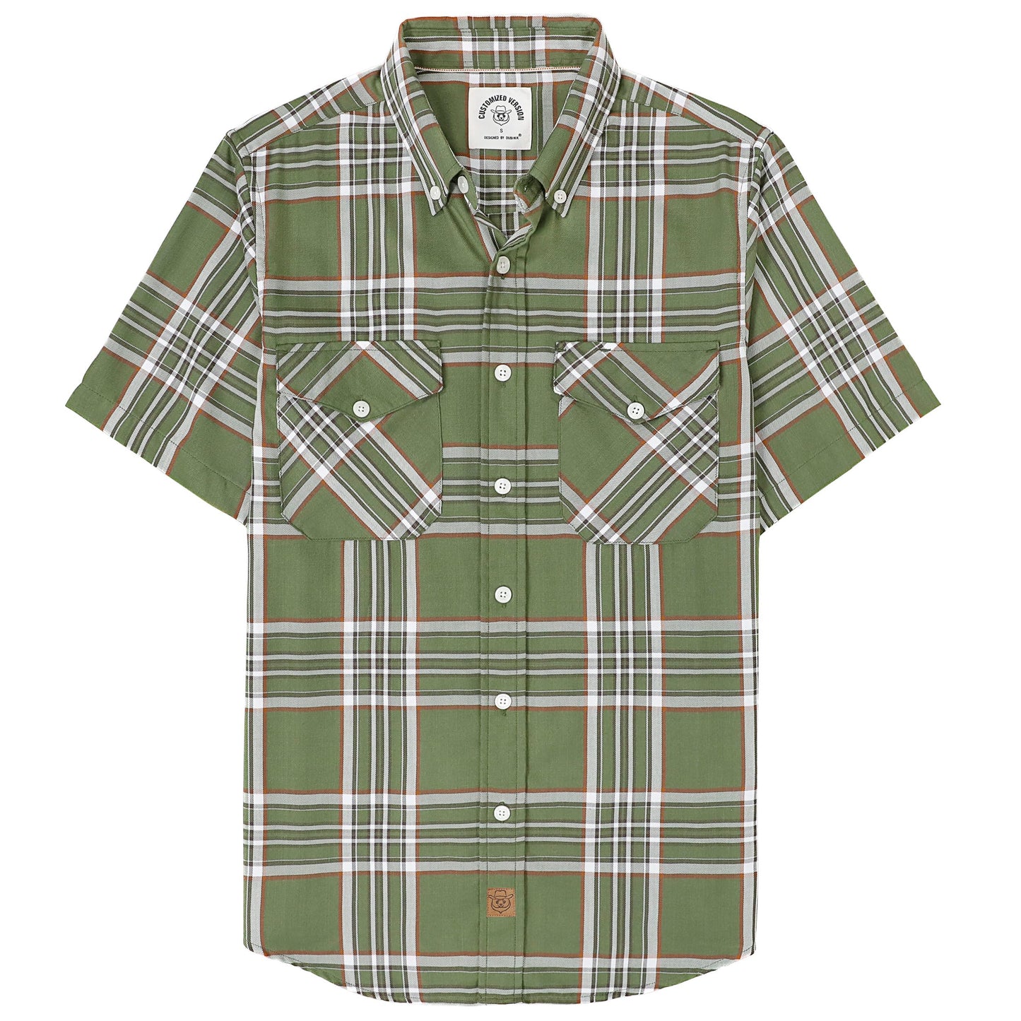 HOTDubinik® Mens Short Sleeve Button Down Two Pockets Soft Vintage Regular Fit Vintage Fishing Casual Shirts
