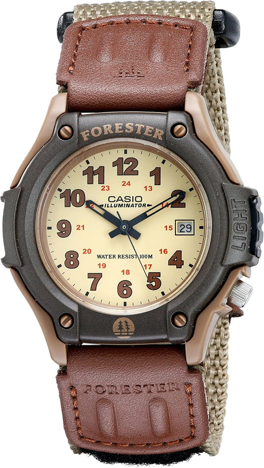 HOTCasio FT500WC Series | Men's Analog Watch | 100 Meter Water Resistance | LED Light | Date Display | Leather/Cloth Band | Regular Time Keeping (HR, Min, SEC, PM, Date, Day) | 3 Year Battery