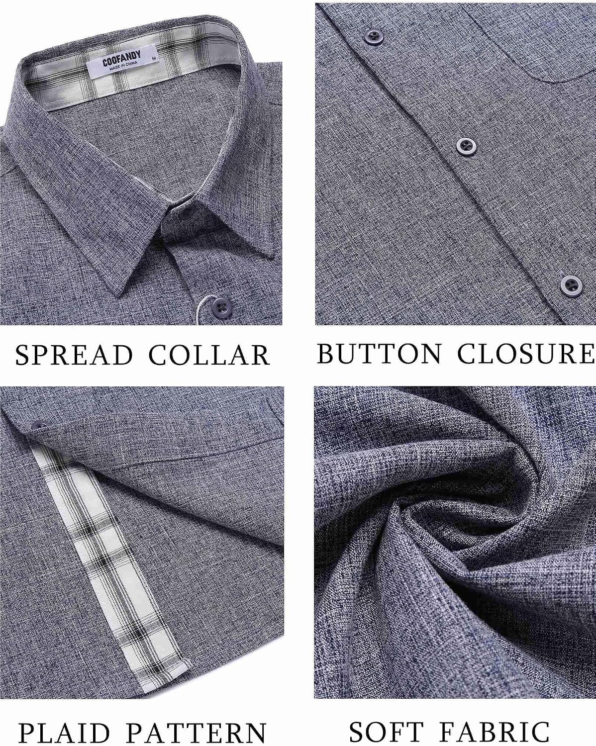 HOTCOOFANDY Men's Button Down Shirts Short Sleeve Casual Summer Beach Vacation Wedding Shirt with Pocket