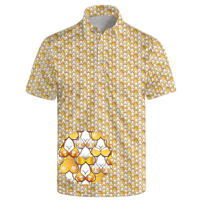HOTGolf Polos for Men Funny Moisture Wicking Golf Shirts Performance Quick-Dry Polo Shirts Short Sleeve