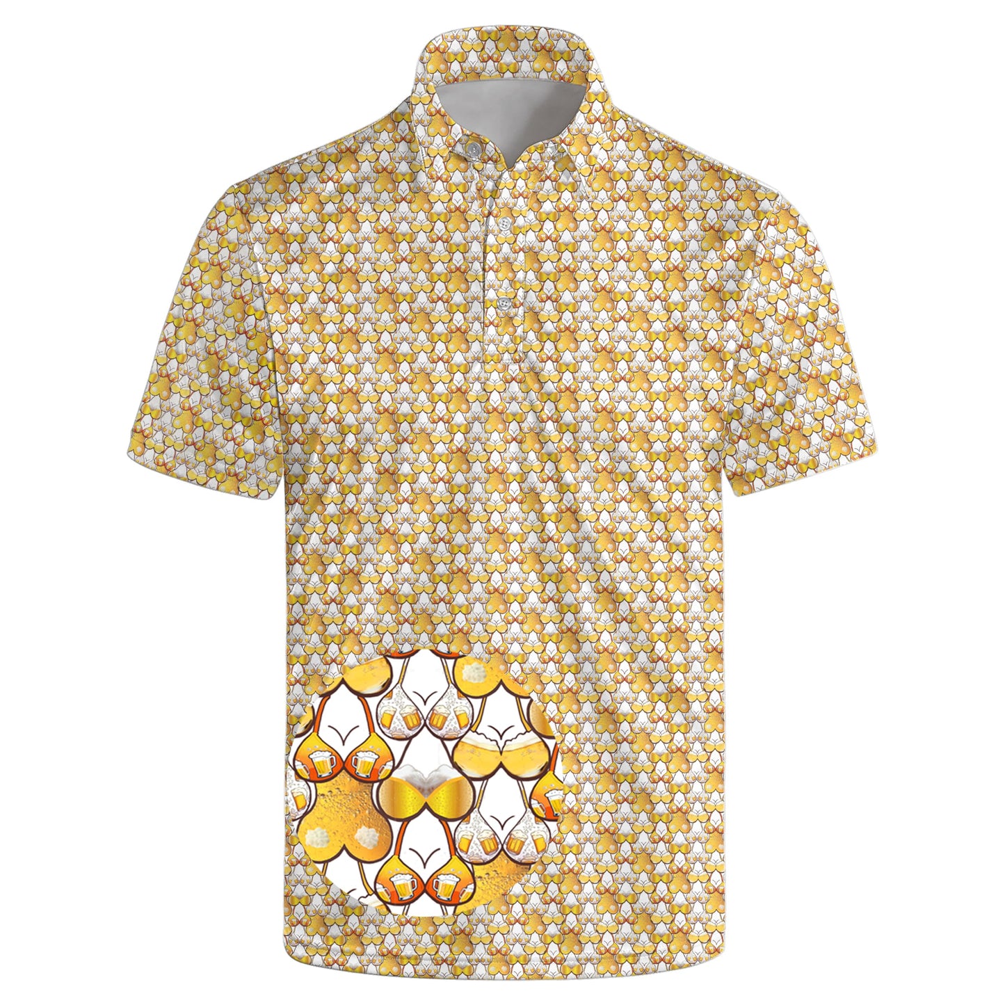 HOTGolf Polos for Men Funny Moisture Wicking Golf Shirts Performance Quick-Dry Polo Shirts Short Sleeve
