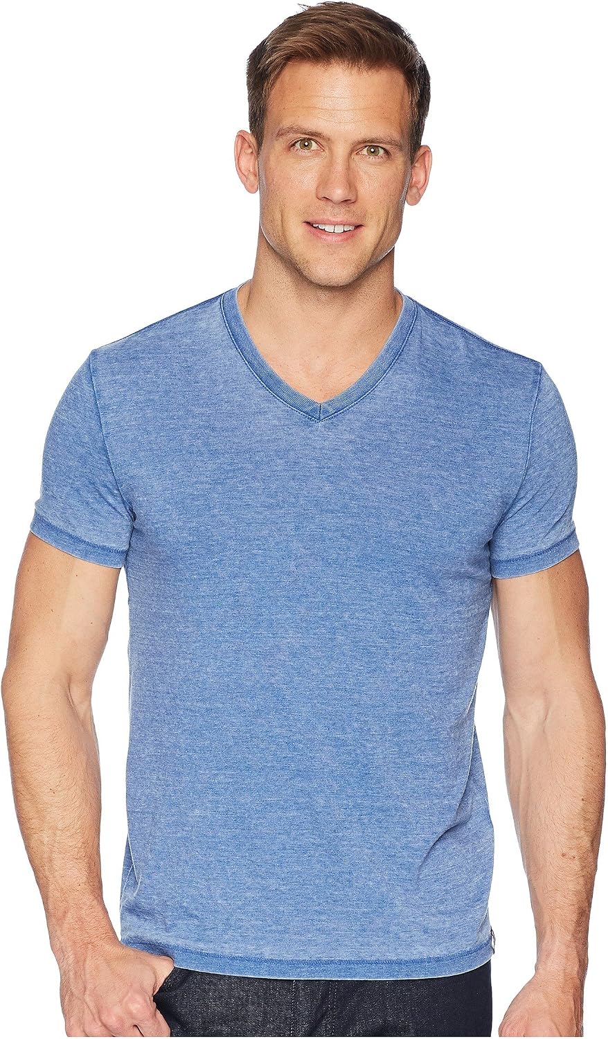 HOTLucky Brand Men's Venice Burnout V Neck Tee